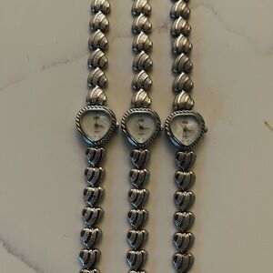 Silver Heart-Shaped Women's Watch